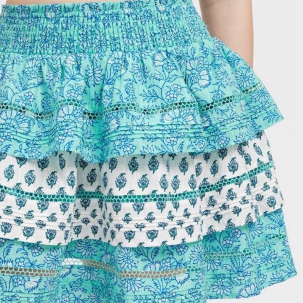 Roller Rabbit x Target Garden Floral Tiered Ruffle Mini Skirt Limited Edition